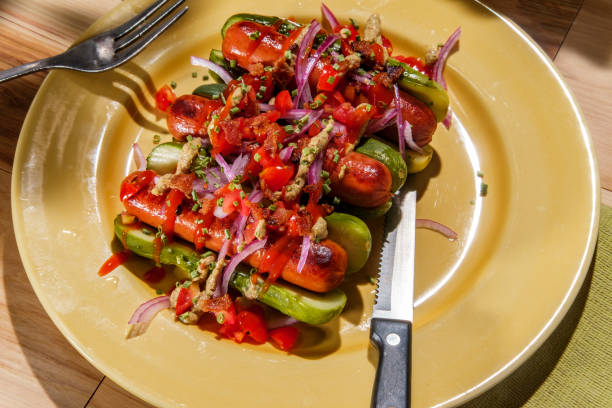 istock Pickle Bun Hot Dogs 1264173273