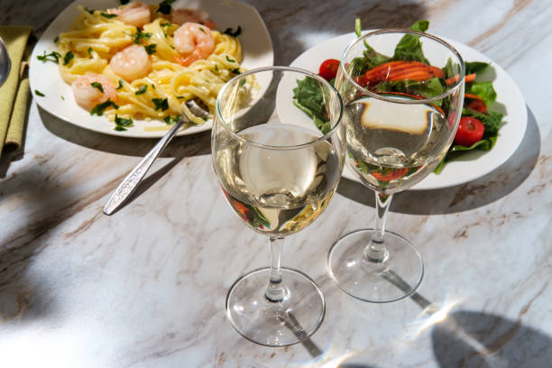 istock Italian Fettuccine Alfredo Shrimp 1264180717