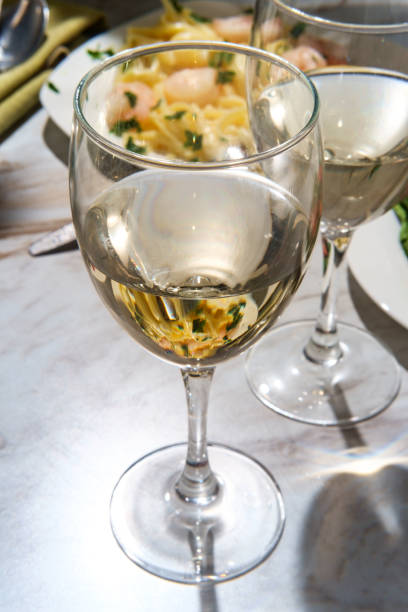 istock Italian Fettuccine Alfredo Shrimp 1264180726