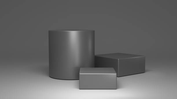 istock pedestal display on Gray room and light background product standing 1264191421