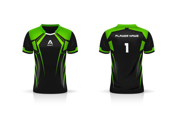 istock Specification Soccer Sport , Esport Gaming T Shirt Jersey template. mock up uniform . Vector Illustration design 1264192182