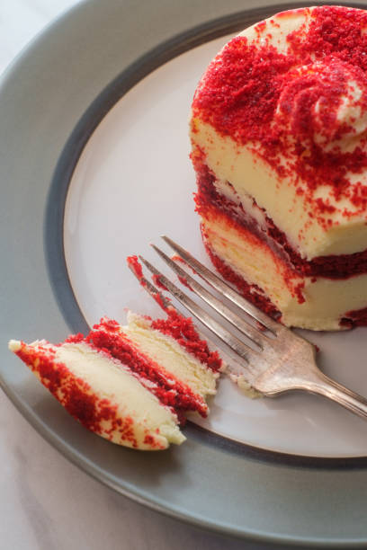 istock Round Red Velvet Cake 1264192395