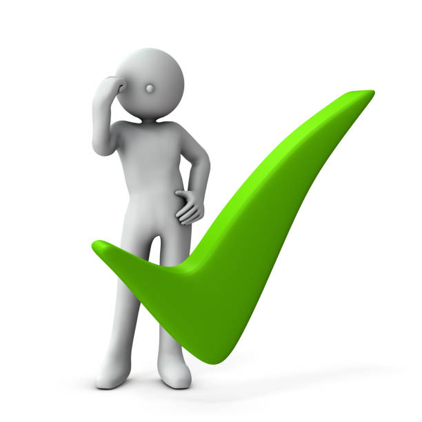 istock A character that represents consent and consent. White background. 3D rendering. 1264196261