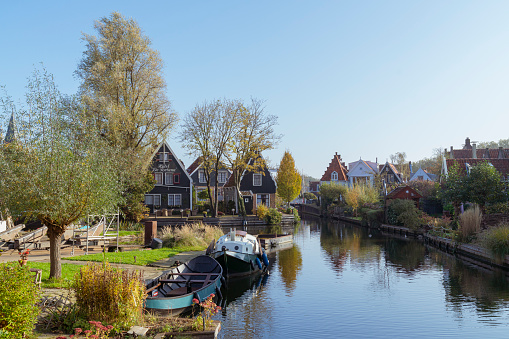 Amsterdam Netherland beautiful tradittional home with lake canel landscape