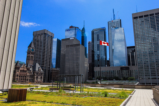 Montreal Skyline in summer, Canada