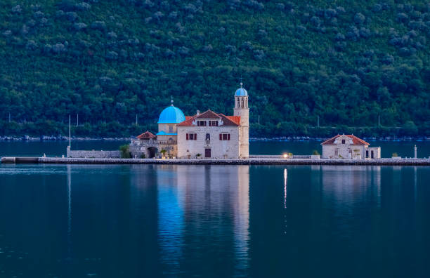 istock Saint George island with a centuries-old monastery and cemetery and cypress trees in the famous Bay of Kotor, Montenegro 1264211121