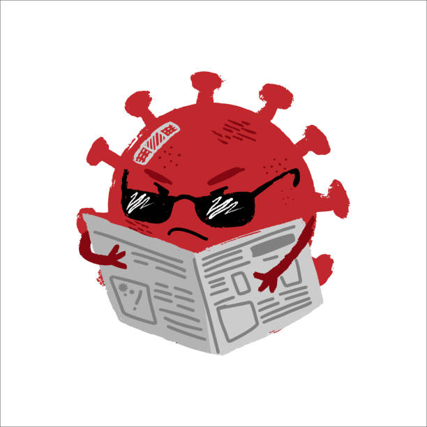 istock coronavirus molecule is hidden behind a newspaper. concept of the second wave of covid. an evil virus waits to strike again 1264220036