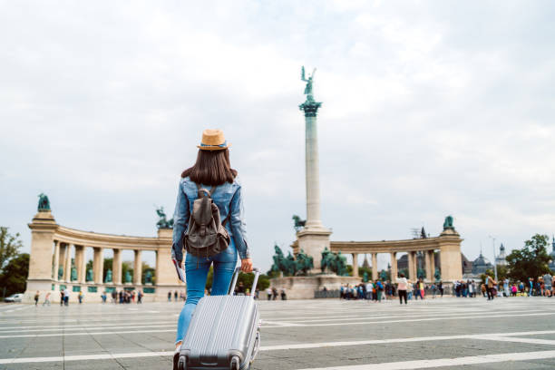 istock Tourist woman visiting Budapest 1264221547