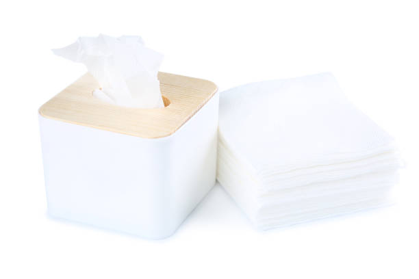 istock Napkin box isolated on white background 1264227050