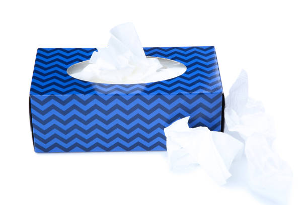 istock Paper napkin box isolated on white background 1264227693
