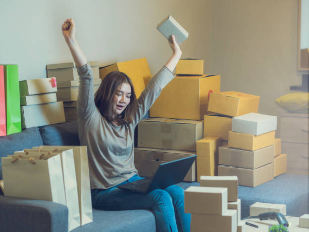 istock Home business online seller 1264229856
