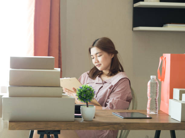 istock Home business online seller 1264230421