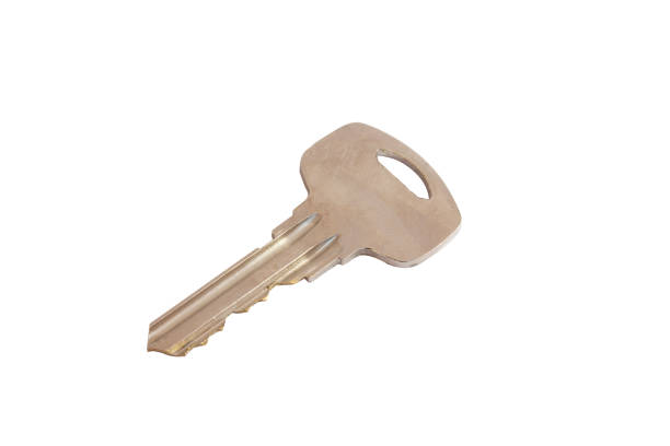 istock Door keys isolated on white background. 1264232166