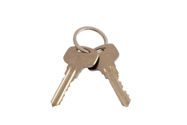 istock Door keys isolated on white background. 1264232288