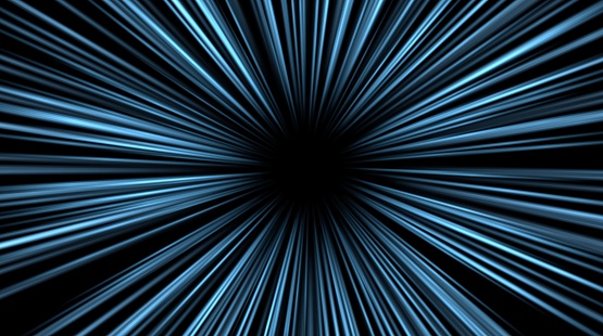 Effect line of graphics as an image of zoom and warp