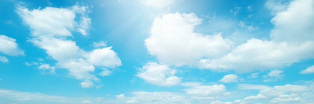 istock Beautiful blue sky cloudsfor background. Panorama of sky. 1264233366