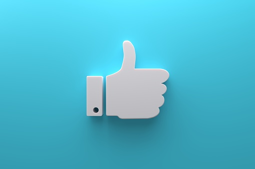 thumbs up icon for design element.