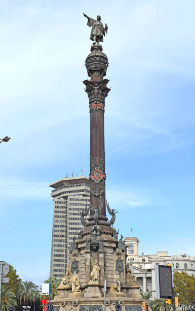 istock Colon statue in Barcelona Spain 1264256408