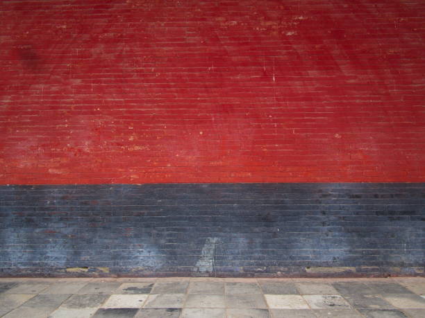 Chinese Red and Black Brick wall in Shaolin Temple. The Shaolin Monastery is also known as the Shaolin Temple. Dengfeng City, Zhengzhou City, Henan Province, China, 18th October 2018 Chinese Red and Black Brick wall in Shaolin Temple. The Shaolin Monastery is also known as the Shaolin Temple. Dengfeng, Zhengzhou City, Henan Province, China, 18th October 2018. shaolin monastery stock pictures, royalty-free photos & images