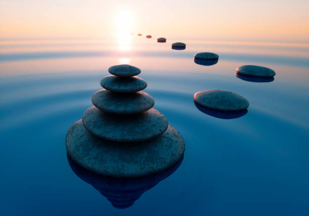 istock Stones in the ocean at sunrise 1264258186