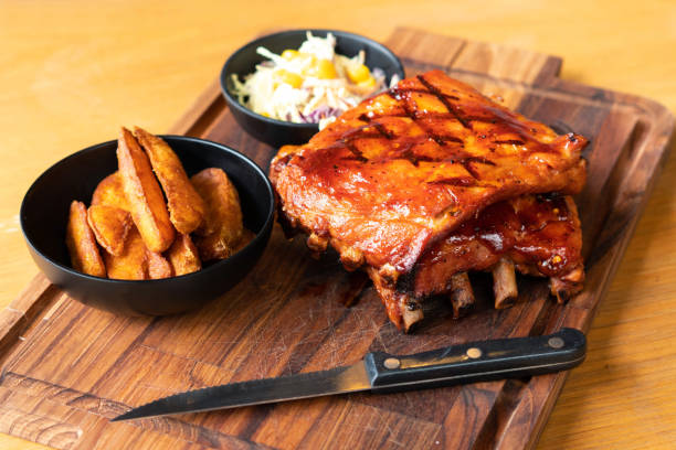istock Rack of ribs with barbecue sauce 1264278718