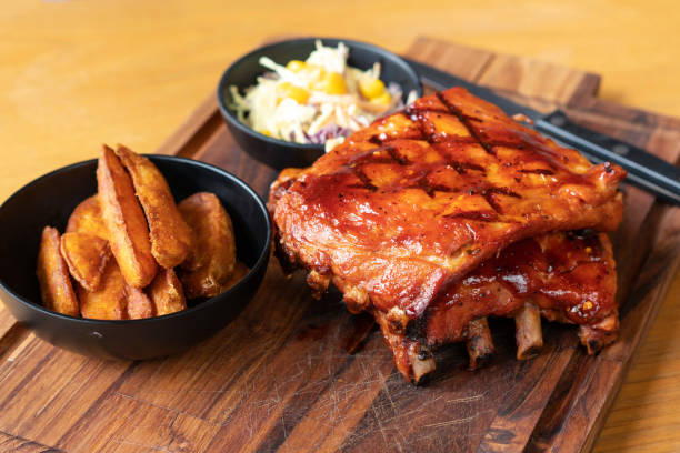 istock Rack of ribs with barbecue sauce 1264278789