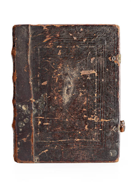 istock Old book, lost cover, studio shot, in isolation. 1264296766