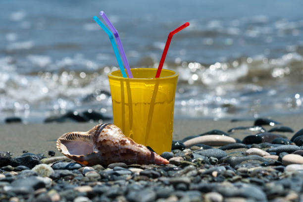 istock Cocktail on sea beach 1264297317
