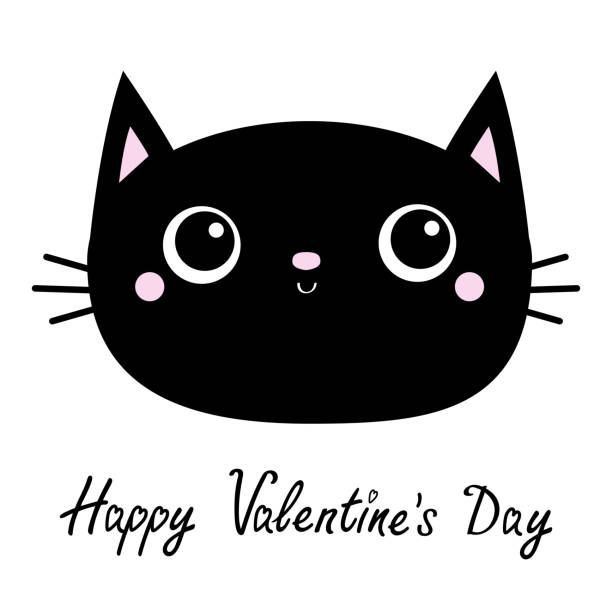 Ilustración de Feliz Día De San Valentín Icono Ovalado De La Cara Del Gato Negro Con Ojos Grandes Lindo Personaje Divertido De Dibujos Animados Kawaii Bigotes Colección De Impresión De Bebé Mascota Diseño Plano Fondo Blanco Aislado y más ... Ilustración de Feliz Día De San Valentín Icono Ovalado De La Cara Del Gato Negro Con Ojos Grandes Lindo Personaje Divertido De Dibujos Animados Kawaii Bigotes Colección De Impresión De Bebé Mascota Diseño Plano Fondo Blanco Aislado y más ...