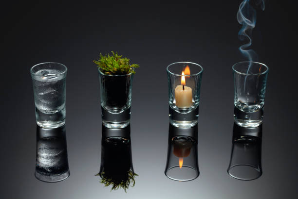 istock Four elements of nature - air, fire,  earth, water. 1264300940