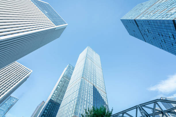 istock Modern city skyscrapers. 1264303007