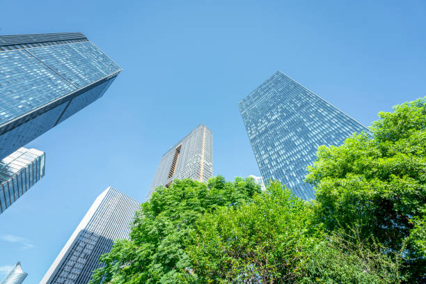 istock Modern city skyscrapers. 1264303831