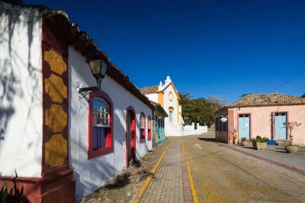 Typical colonial (Portuguese) house in Santo Antonio de Lisboa village, tourist destination in Florianopolis