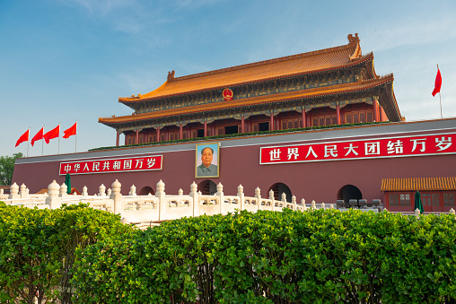 Beijing, China - June 27, 2014: The Tiananmen Gate at Tiananmen Square in the afternoon.