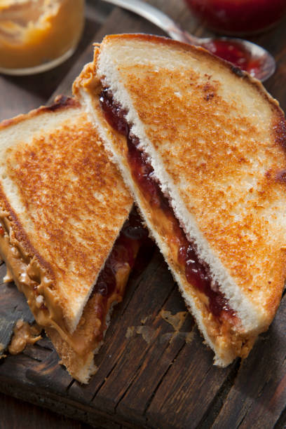 istock Grilled Peanut Butter and Strawberry Jelly Sandwich 1264309610