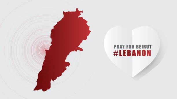 Pray for Beirut Lebanon Message with Map on Gray background; design for Support and help to people; charity; donate after  Beirut explosion; vector illustration. Pray for Beirut Lebanon Message with Map on Gray background; design for Support and help to people; charity; donate after  Beirut explosion; vector illustration. beirut illustrations stock illustrations