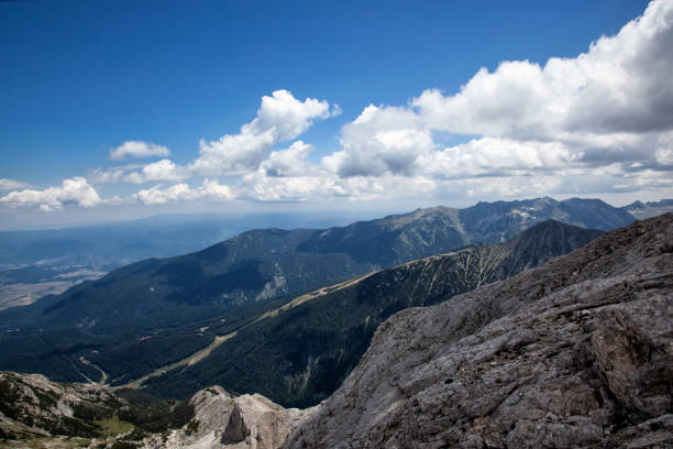 Peak Vihren in Pirin mountain stock photo