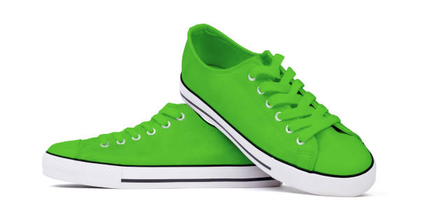 istock Pair of shoes isolated on white background - Green 1264317436