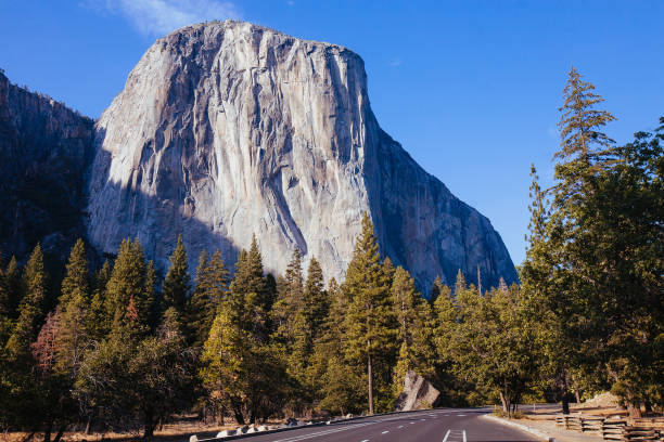 El Capitan in Yosemite Valley stock photo