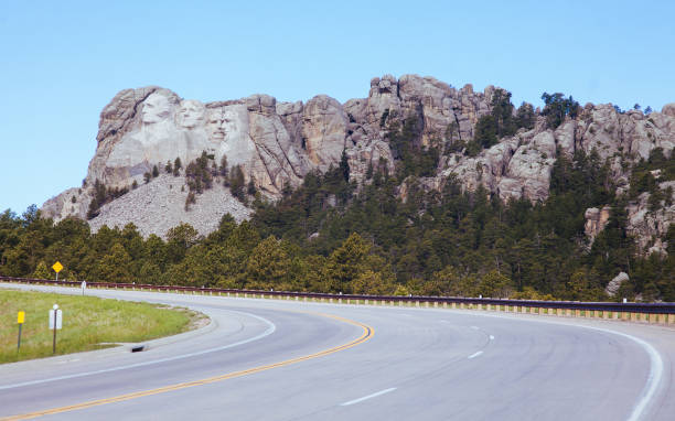 Mt. Rushmore and Iron Mountain Road Mt. Rushmore and Iron Mountain Road keystone south dakota photos stock pictures, royalty-free photos & images