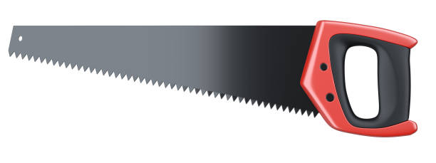 istock Hacksaw hand on wood with a plastic handle. 1264321210
