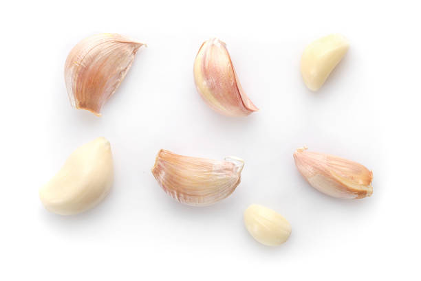 istock Fresh ripe garlic cloves texture 1264321868