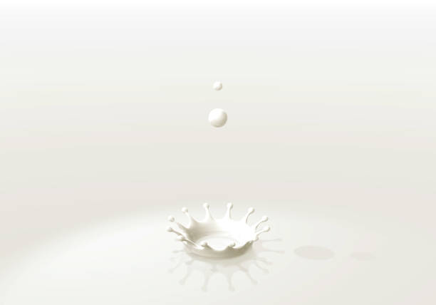 This photo captures the moment when pure white fresh milk splashes as it is poured. An image that is simple but has a sense of dynamism.