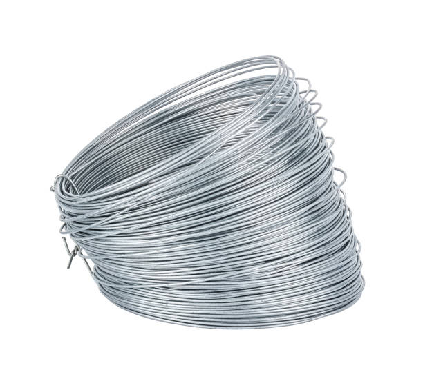 istock View of universal galvanized wire in coil isolated on white background 1264324591