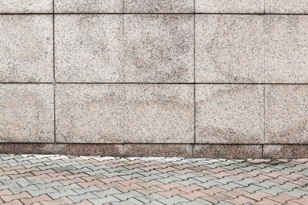 istock Closeup surface marble stone pattern at the color marble stone wall texture background , abstract brown marble stone wall 1264324818