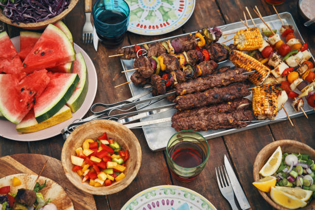 istock Lamb, Beef and Vegetarian Kebab 1264325898