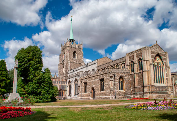 la magnifique cathédrale de chelmsford, royaume-uni - england cathedral church architecture photos et images de collection