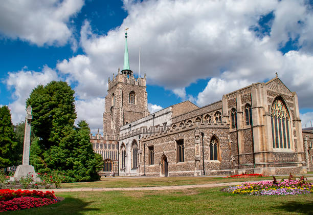 the magnificent cathedral in chelmsford, uk - essex imagens e fotografias de stock