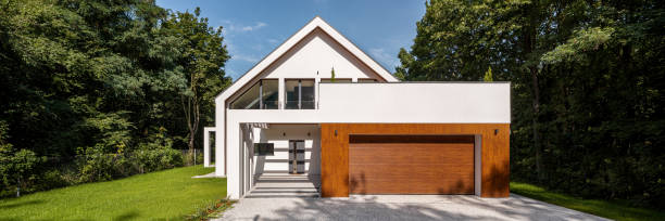 istock Beautiful white house, panorama 1264327434