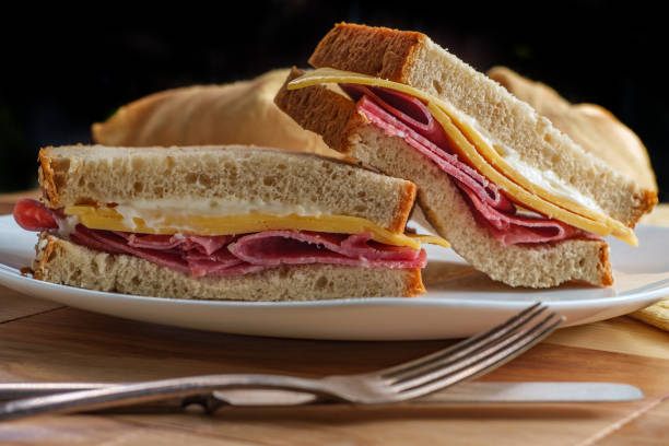 istock Cheese Salami Mayonnaise Sandwich 1264335567